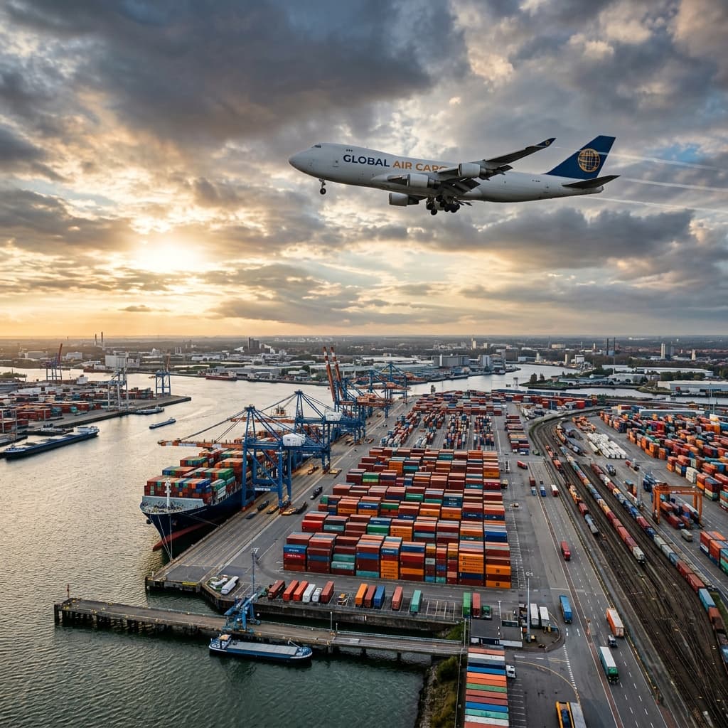 Air cargo and cross-border freight arrangement